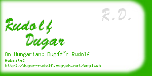 rudolf dugar business card